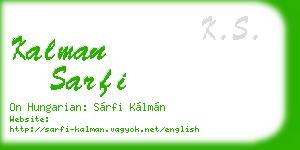 kalman sarfi business card